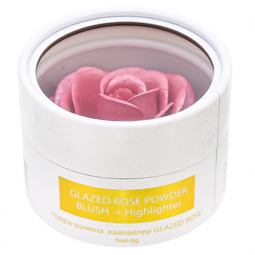 Пудра-румяна Хайлайтер Rosel Cosmetics Glazed Rose 6g R041