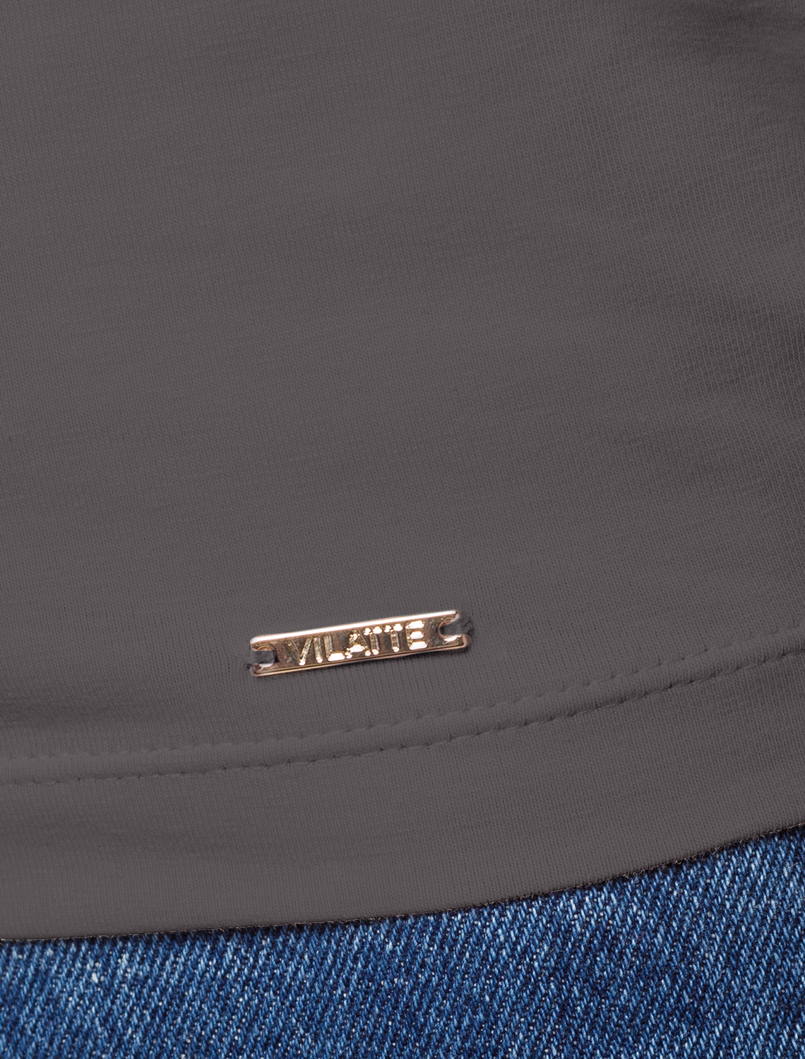 Футболка из хлопкового облегченного полотна с авторским принтом D49.020 серый_небо