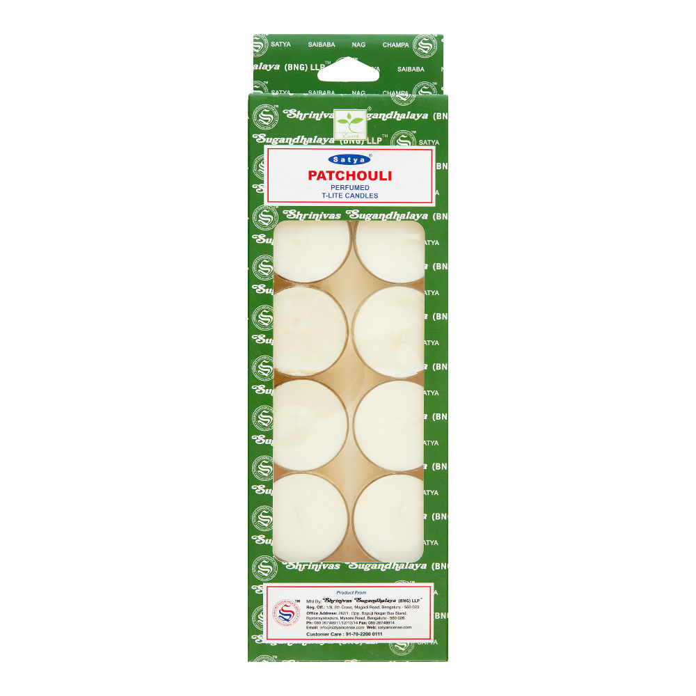 SATYA Patchouli Ароматические чайные свечи Пачули 14г x 12