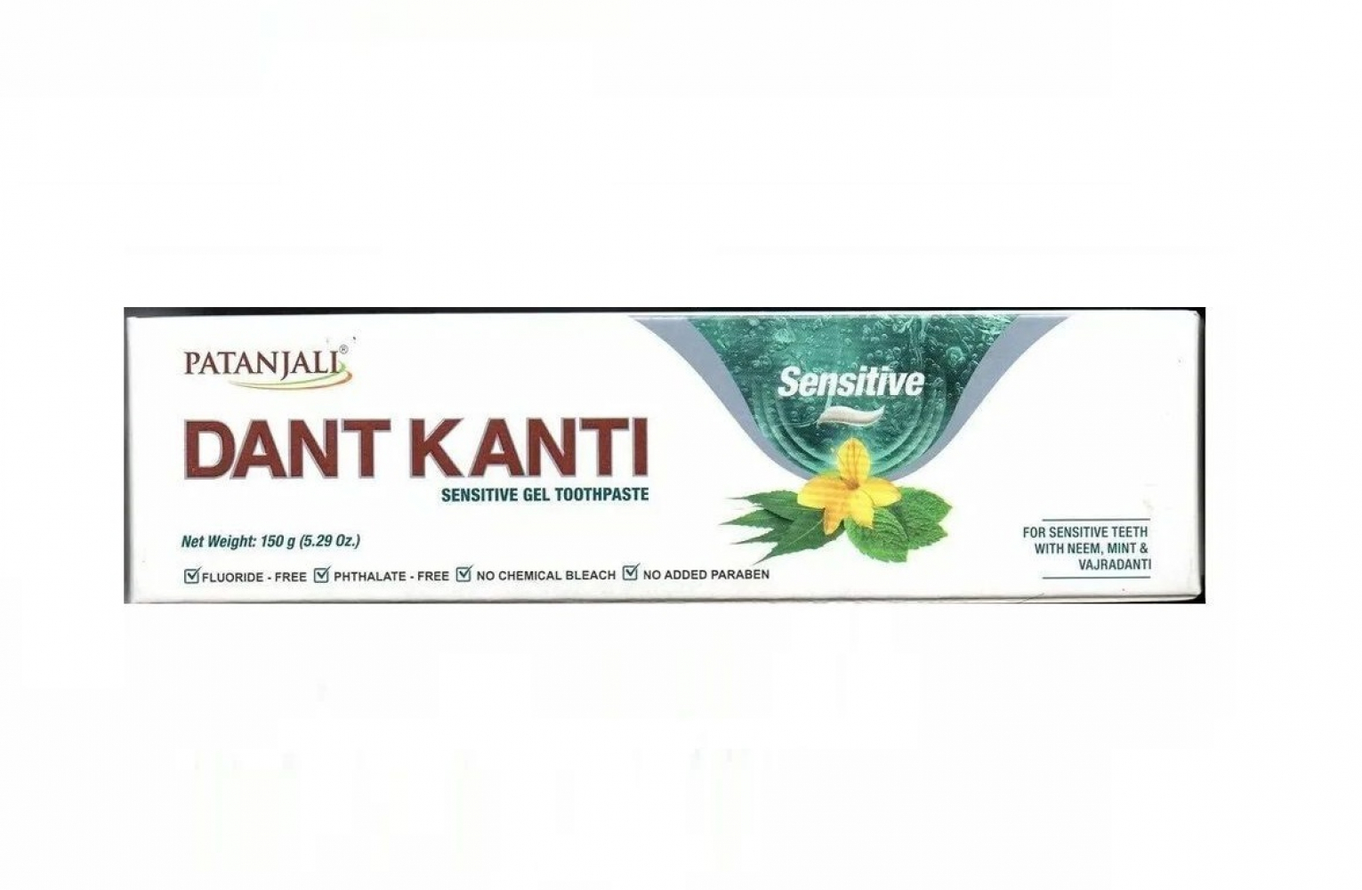 PATANJALI Dant Kanti Sensitive Gel Toothpaste Зубная паста-гель для чувствительных зубов 150г