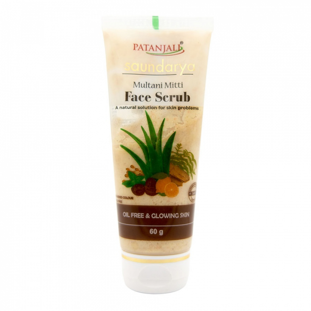 PATANJALI Saundarya Face Scrub Multani Mitti Скраб для лица Мултани Митти 60г
