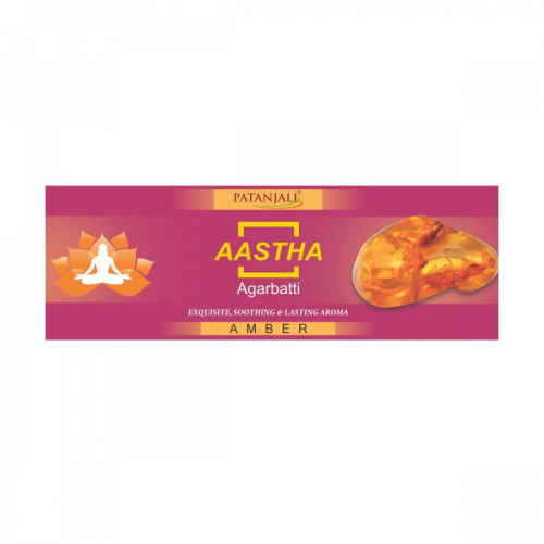 PATANJALI Aastha Agarbatti Amber Благовоние Амбра 25г