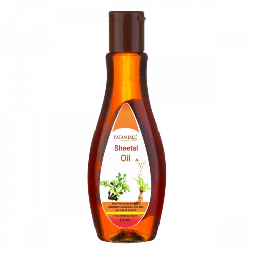 PATANJALI Sheetal Oil Аюрведическое масло для волос и тела 100мл