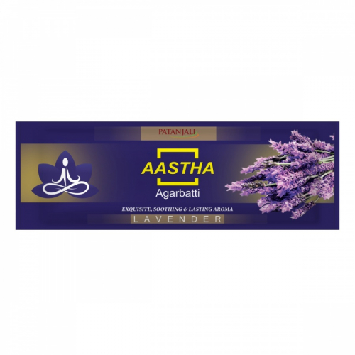 PATANJALI Aastha Agarbatti Lavender Благовоние Лаванда 18шт