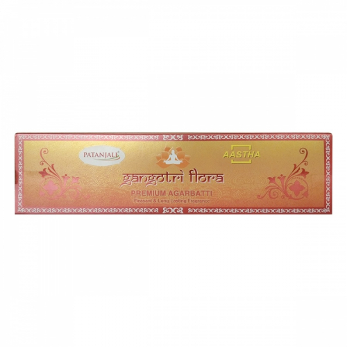 PATANJALI Aastha Premium Agarbatti Gangotri Flora Благовоние Ганготри (масальные) 20шт