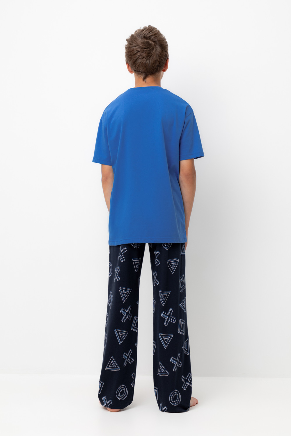 Crockid Пижама КБ 2831 ярко-голубой, объемные фигуры Crockid