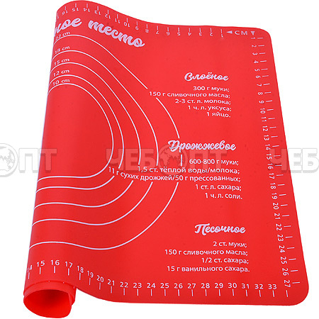 Коврик для теста 300*400 мм силиконовый, цвета в ассортименте 22085-1 арт. 260157 $ [200] GOODSEE