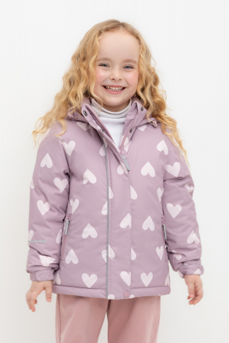 Crоckid Куртка ВК 38111/н/1 ГР сиреневый, сердца Crоckid