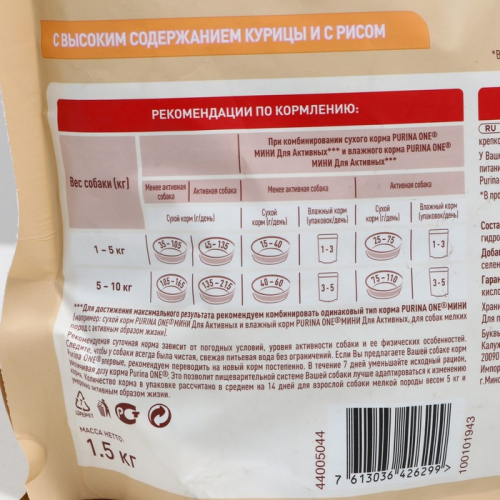 Сухой корм Purina One mini 