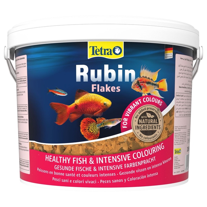 Корм TetraRubin для рыб, хлопья для окраса, 10 л. 2,05 кг