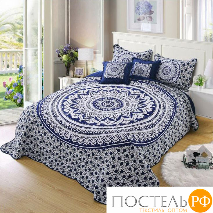 PW333-195 код2060, Покрывало Танго Patchwork 333, Евро, 50x70 (2 шт), 230x250, Сумка на молнии (ПВХ)