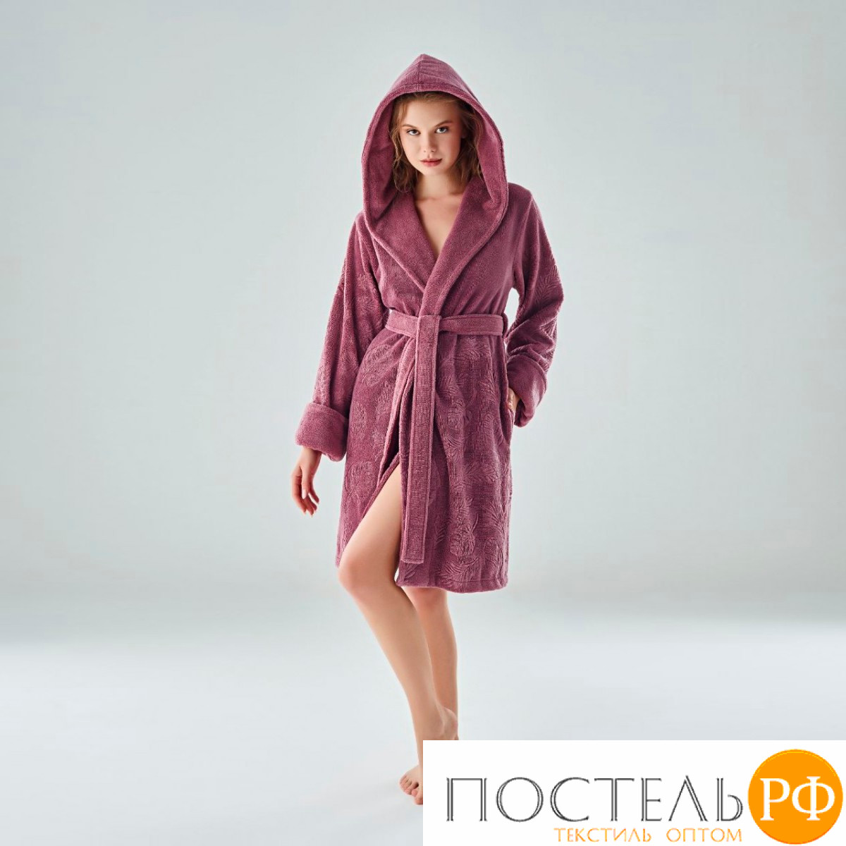 8665 Халат женский Nusa Triga L/XL сухая роза (97947)