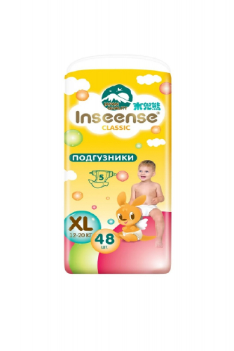 INSEENSE Подгузники Classic XL (12-20 кг) 48 шт