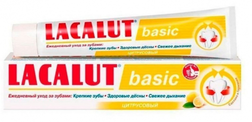 Зубная паста Lacalut Basic Цитрусовый, 75 мл