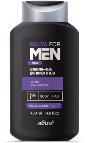 Шампунь-гель для волос и тела Belita for Men, 400 мл