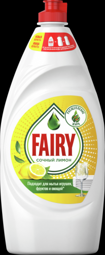 Средство для мытья посуды Fairy сочный лимон 900 мл