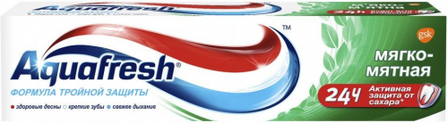 Зубная паста Aquafresh Тройная защита Мягко-мятная, 50 мл