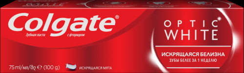 Colgate Optic White Зубная паста отбеливающая, 75 мл