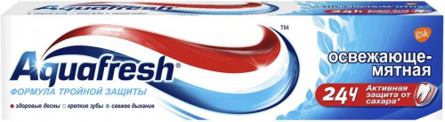 Aquafresh Зубная паста Тройная защита Освежающе-мятная, 50 мл