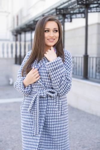 Пальто женское демисезонное 25990 (grey blue)
