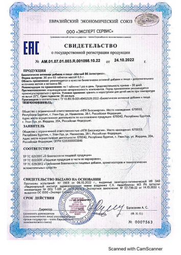 2003 – БАД Витамин Магний+B6