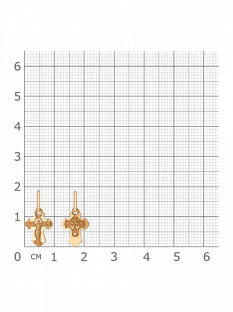 43-1701 Крест из серебра литье золоченое