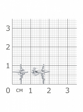 12-2481 Серьги родированные серебро 925*