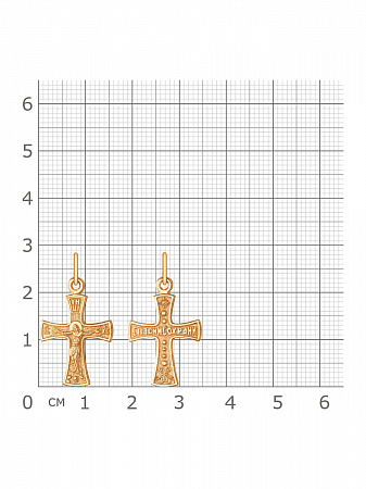 43-1709 Крест из серебра литье золоченое