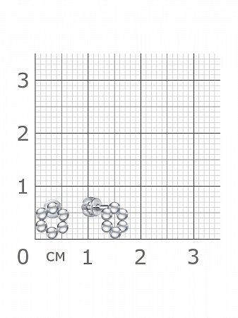 12-1574 Серьги родированные серебро 925*