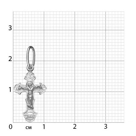 1-240-1.55 240.55 крест из серебра штампованный белый