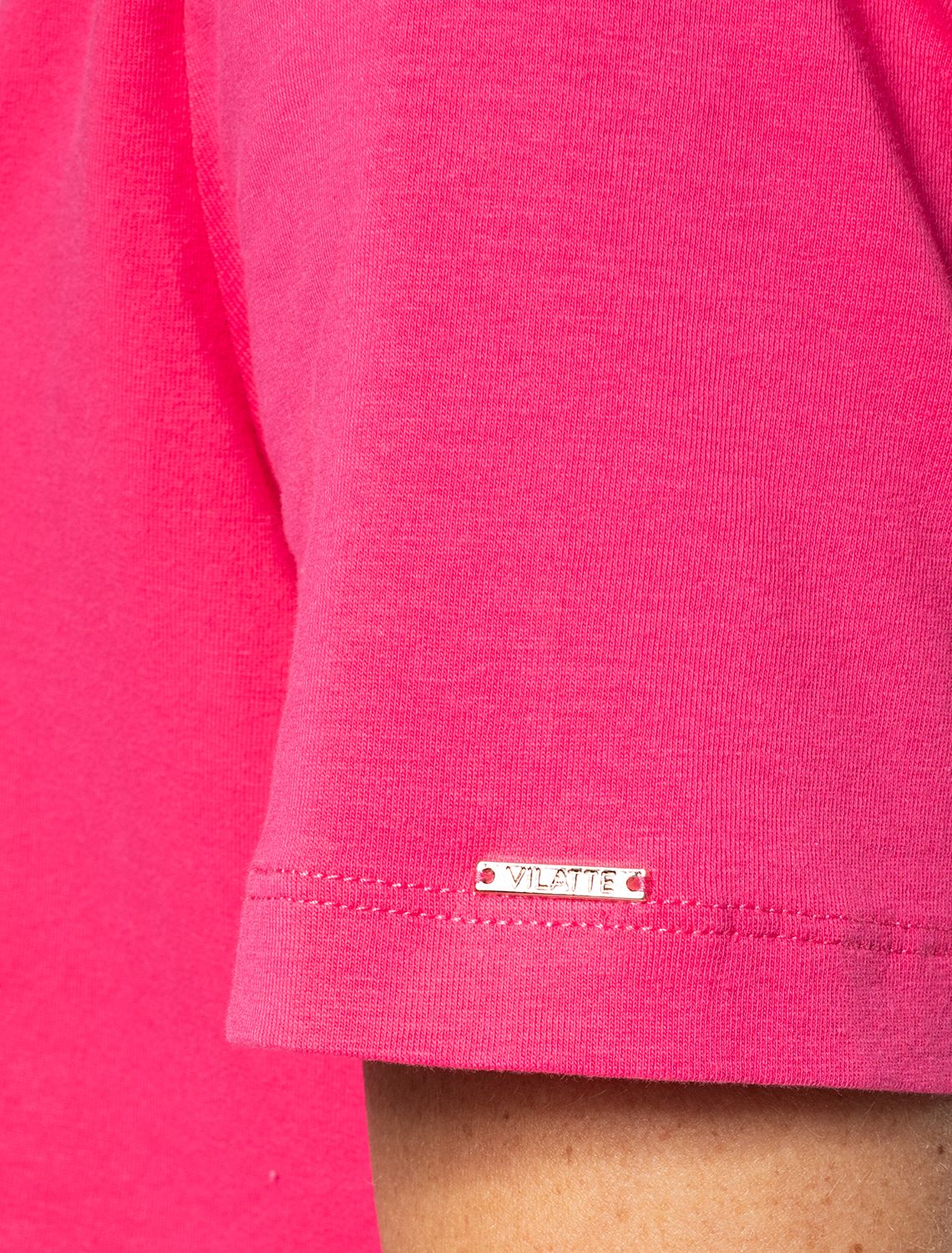 Ст.цена 1090р Футболка из премиального хлопка с эластаном D49.919 цикламеновый