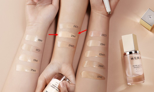 Основа тональная для естественного сияния кожи HERA Glow Lasting Foundation SPF25/PA++ 21N1 светлый беж