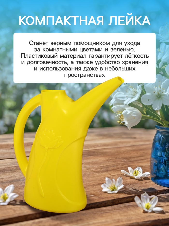 Лейка, 2 л, без рассеивателя, МИКС, «Лотос»