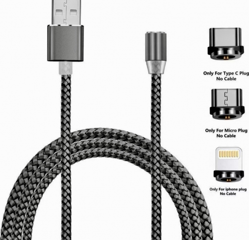 Магнитный кабель универсальный (USB/MicroUSB Type-C Lightning)