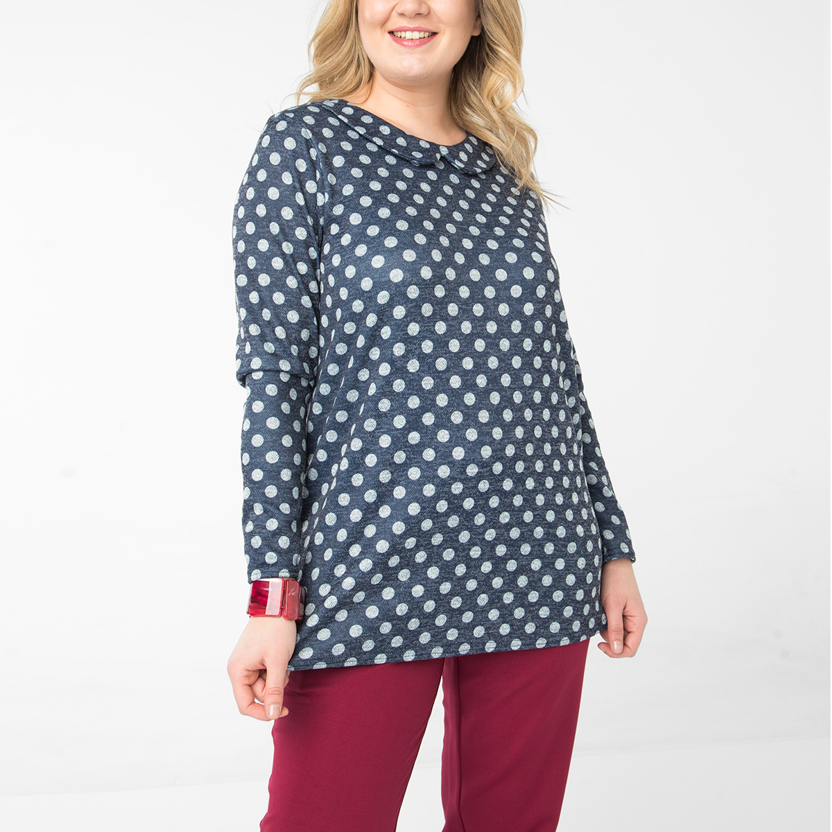 ст. цена1000руб.! Туника, трикотаж, синий