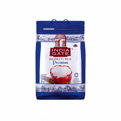 INDIA GATE Premium indian basmati white rice Премиум белый рис Басмати 5кг