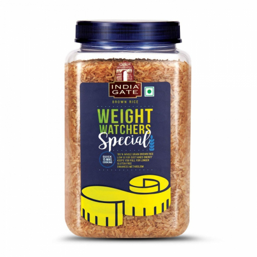 INDIA GATE Indian basmati brown rice Индийский коричневый рис Басмати в банке 1кг