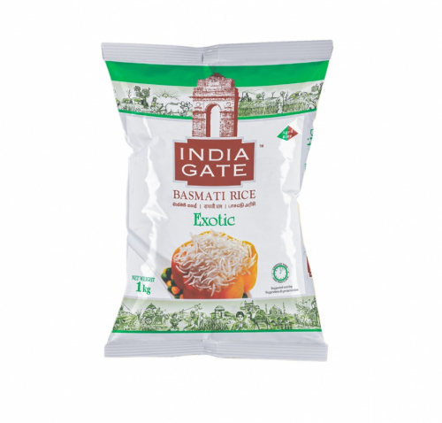 INDIA GATE Еxotic indian basmati white rice Индийский белый рис Басмати экзотик 1кг