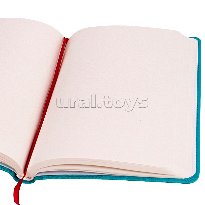 Записная книга А5 96л. Мост через ручей, синяя, кожзам,тиснен.,пус.бл