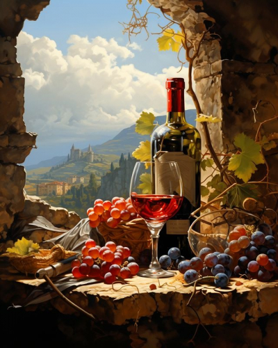 Вино и виноград (худ. Яковец Е.)