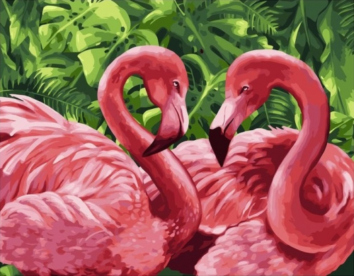 Розовые фламинго (худ. Мариевская А.)