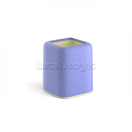 Подставка настольная пластиковая Forte, Pastel, фиолетовая с желтой вставкой