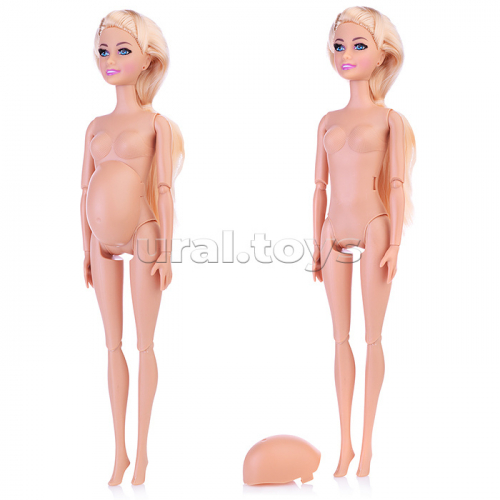 Кукла 29 см София беременная, зимняя одежда, руки и ноги сгиб, с аксессуарами