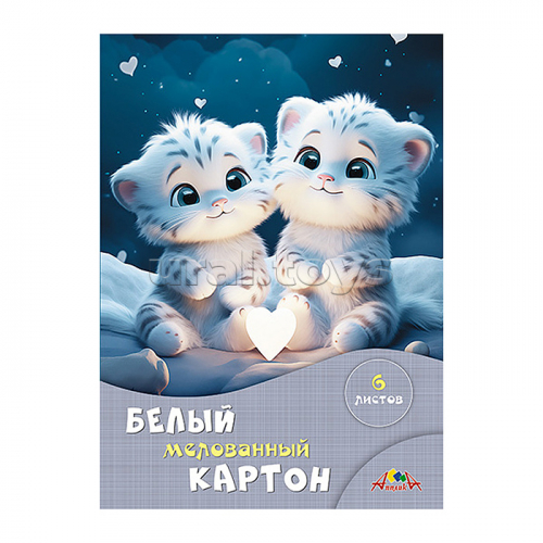 Картон белый А4, 6л. 