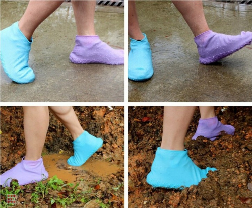 Ультра-эластичные силиконовые бахилы от дождя Waterproof silicone shoe cover
