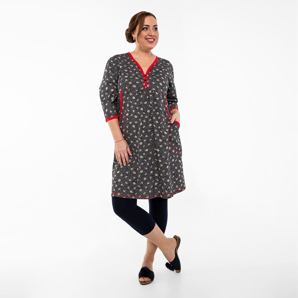 ст. цена1500руб.! Туника, трикотаж, черный