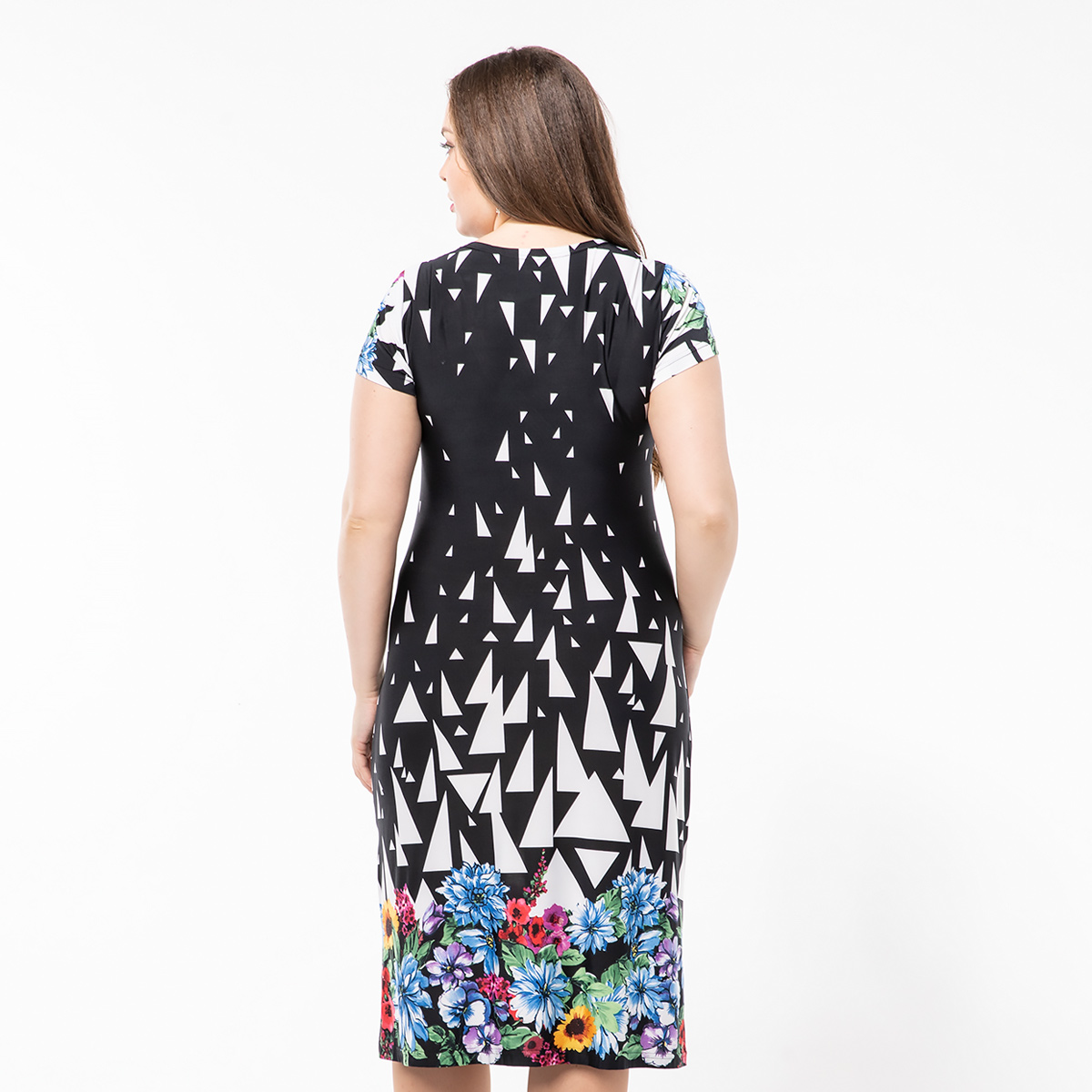 ст. цена1400руб.! Платье, трикотаж, черный, цветной