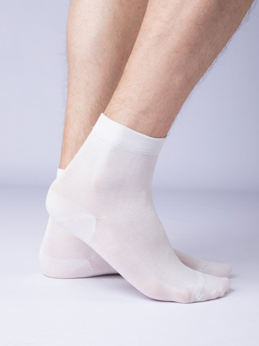 Мужские носки(4.5 % ТУТОВЫЙ ШЕЛК) белый
