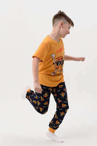 Пижама Пицца детская короткий рукав с брюками