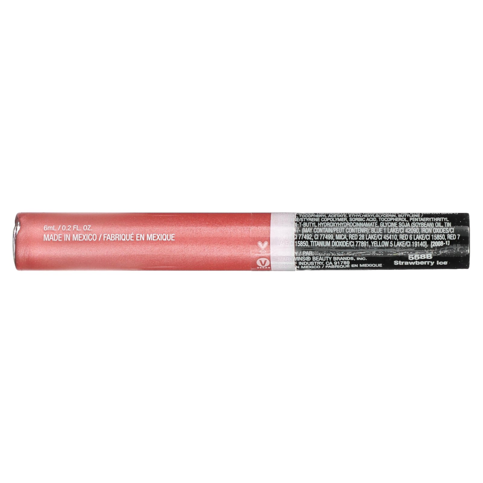 wet n wild, MegaSicks, блеск для губ, 558B, клубничный лед, 6 мл (0,2 жидк. унции)